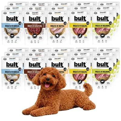 Produktbild von Bult | Feuchtigkeitsspendendes Karma für Hunde - 30x500g - Vollwertige Hundenahrung - Fleischanteil 75%
