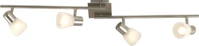 Produktbild von Globo Lighting Strahler Metall Nickel matt, Glas, beweglich, LxBxH: 840x100x150mm, exkl. 4x E14 40W 230V