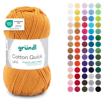 Image de Gründl Coton quick uni,50g.100%coton,mercerisé,fil à crocheter et à tricoter,50g / 125 m,NS 3-4 124