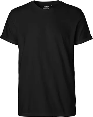 Immagine prodotto di Neutral O60012 | Maglietta da uomo con maniche arrotolate / 100% cotone equosolidale - Colore: nero - Taglia: S