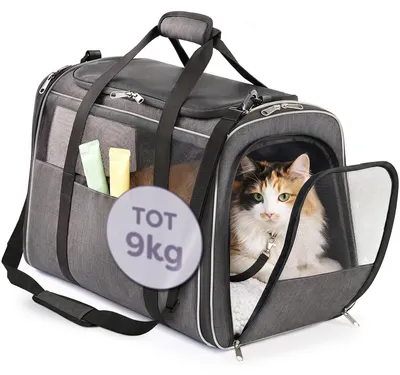 Transportbox für Katzen & kleine Hunde, 52×30×34 cm, faltbar