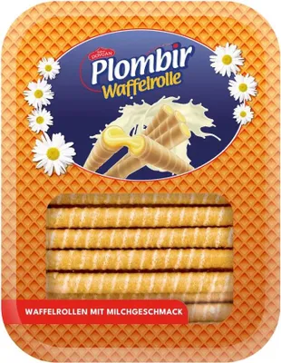 Produktbild von Plombir Waffelrollen mit Milchgeschmack 400g