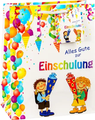 Produktbild von Geschenktragetasche Einschulung Mittel