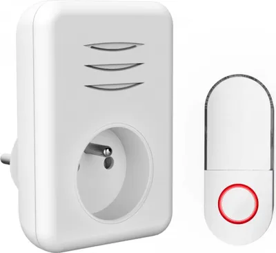 Produktbild von Byron DBY-22315FR Funk-Türklingelset B315, Weiß, 80 dB, Haus, Büro, IP44, 6 Stück(e), Kunststoff