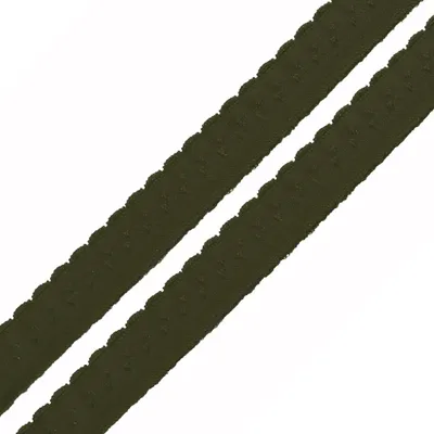 Wäschegummi Faltgummi Ziergummi 12mm Faltgummi ab 1m elastisches Einfassband Saumband olivgrün