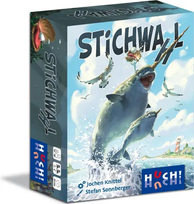 Produktbild von HUCH! | Stichwahl | Familienspiel | Stichspiel mit Wa(h)lmöglichkeiten | mit tollen Illustrationen | Meerestiere | Trumpfspiel mit besonderem Kniff | einfache Regeln | für 3-4 Spieler ab 10 Jahren