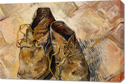 Produktbild von Bild 90x60cm Schuhe, Van Gogh Vintage für das Wohnzimmer