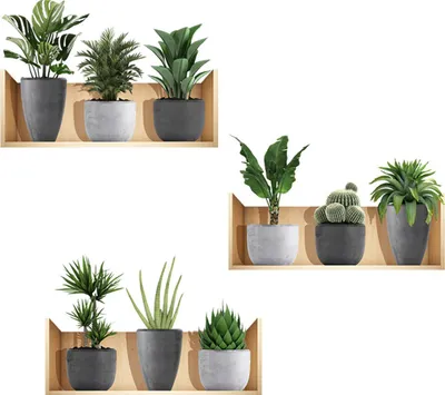 Obrázek produktu pro dIY 3D vinylové samolepky na zeď, rostlinné samolepky pro výzdobu stěn, odlepovací samolepky na zeď