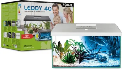 Produktbild von Aquael Leddy 40 Tag & Nacht Weiß 2.0 - Aquarien-Set