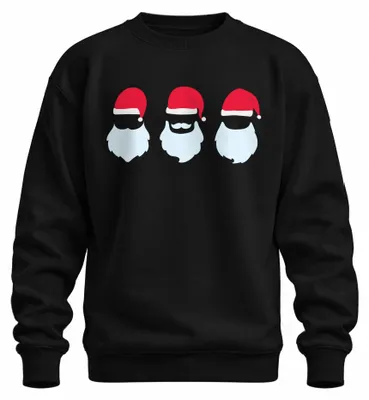 Immagine prodotto di Tre Natali Babbo Klaus - Regalo di Natale Maglione di Natale Unisex, Nero, L