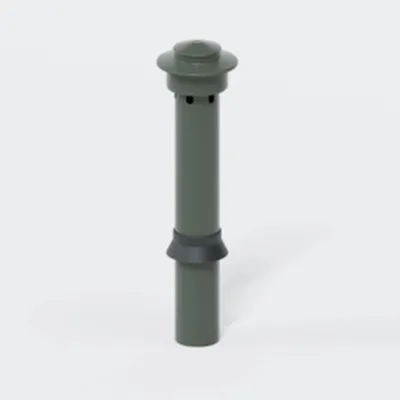 Produktbild von POLOPLAST Dunstaufsatz, POLO-KAL, DN110, 775mm, Dachentlüftung, PVC, grau, Stange, 1 Stk.