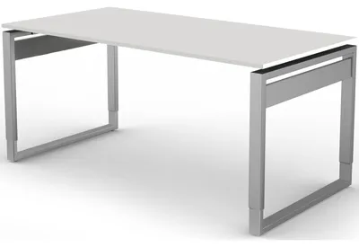 Zdjęcie produktu dla Biurko Form 5 z ręczną regulacją wysokości, białe, wymiary blatu: 160 x 80 cm