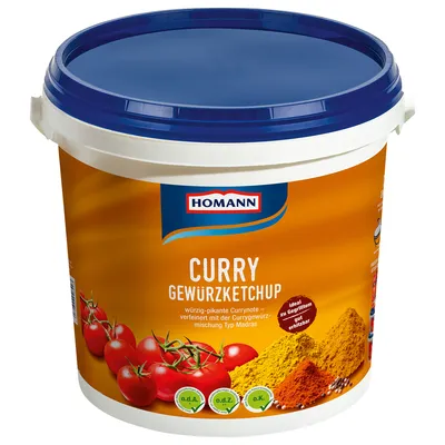 Verpackungsbild Homann Currygewuerzketchup fruchtig wuerzig im Grossgebinde 10kg