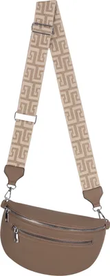 Produktbild von Bauchtasche Umhängetasche Crossbody-Bag Hüfttasche Kunstleder Italy-Design D.BEIGE