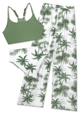 Produktbild von Mädchen 3-Teiliges Bikini-Set mit Haarband und Hose - Hohe Taille