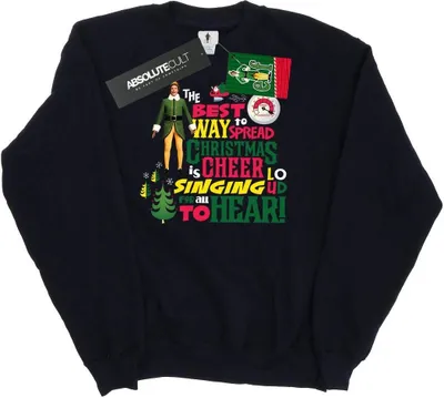 Produktbild von Elf - "Christmas Cheer" Sweatshirt für Damen BI5307 (XL) (Schwarz)