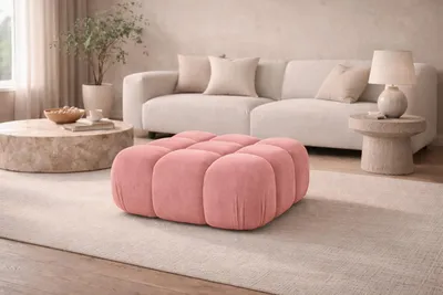 Produktbild von Kaiser Möbel Hocker Modularer, Veloursstoff Salvador, Rosa, Selia