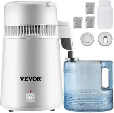 Produktbild von 4-Liter-Wasserdestillator - 750-Watt - Edelstahl - Automatischer Wasserreiniger - Selbstschaltend - Für Haus und Büro