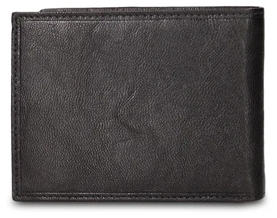Image de Portefeuille pour hommes Pierre Cardin, en cuir véritable, noir, compact, dimensions : 12,5 x 9 cm