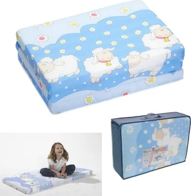 Produktbild von Bambini klappbare Reisebettmatratze Reisematratze 120x60 cm Schaf