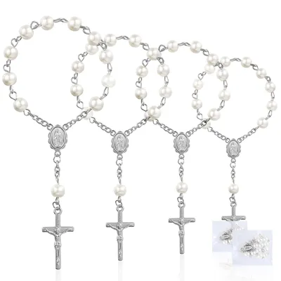 Immagine prodotto di Regalo per il battesimo di Rozenkrans, con perline in acrilico