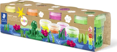 Produktbild von STAEDTLER Spielknete Noris junior Neonfarben