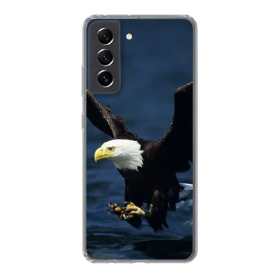 Produktbild von MuchoWow® Handyhülle Schutzhülle Hülle für Samsung Galaxy S21 FE Adler - Nahaufnahme - Wasser Silikon Softcase Handy Hülle - Mobiltelefonhülle