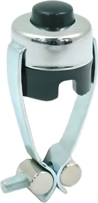 Produktbild von Runder Hupenknopf Serie M mit Befestigungsschelle und Kabel für Lenkerrohr 22 mm