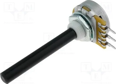 Immagine prodotto di 1 x Potenziometro: 6 mm ±20%, resistenza 1 MΩ, potenza 0,4 W, montaggio a foro passante (THT), potenziometro a una rotazione