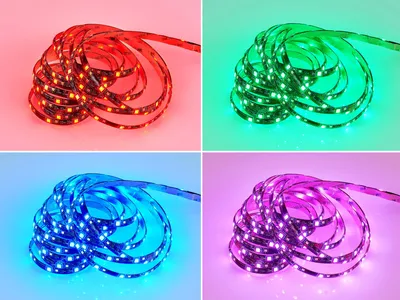 Produktbild von RGBWW LED Lichtband Außenbereich & Stripes Gaming TV Hintergrundbeleuchtung 5m