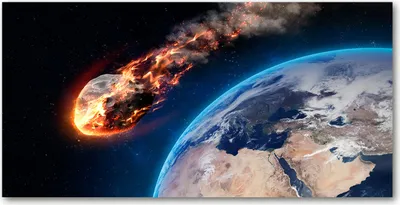 Produktbild von Tulup® Leinwandbild - 140x70 cm - Wandkunst - Drucke auf Leinwand - Leinwanddruck  - Weltall & Science-Fiction - Mehrfarbig - Fallender Meteor