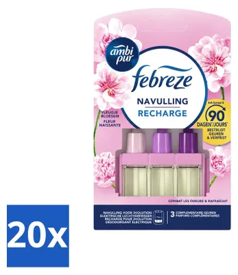 Obrázek produktu pro 20 kusů náplně Ambi Pur 3Volution – vůně květin – 20 ml – výhodný balení – 20 kusů