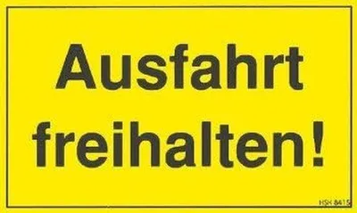 Produktbild von Verkehrszeichen Ausfahrt freihalten Kunststoffschild wetterfest für Innen und Außen