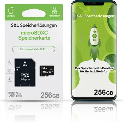 Produktbild von microSD Speicherkarte S&L für Huawei Mate 20 Pro - Speicherkapazität: 256 GB
