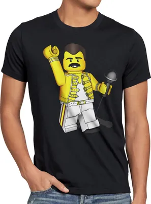 Produktbild von style3 I want to brick free Herren T-Shirt freddie rock you baustein
