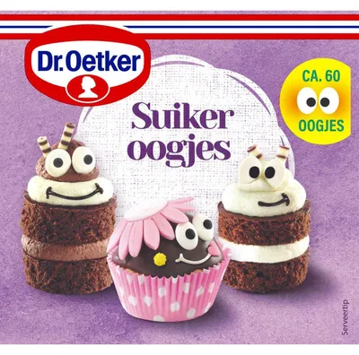 Produktbild von Dr. Oetker Suikeroogjes Zuckeraugen 25g – Zuckeraugen zum Backen & Verzieren