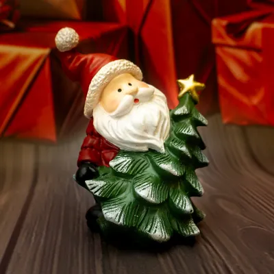 Produktbild von Solis Decor Figur Weihnachtsmann mit Weihnachtsbaum