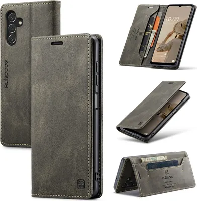 A collage of images showing a phone case from different angles, including its interior and card slots.