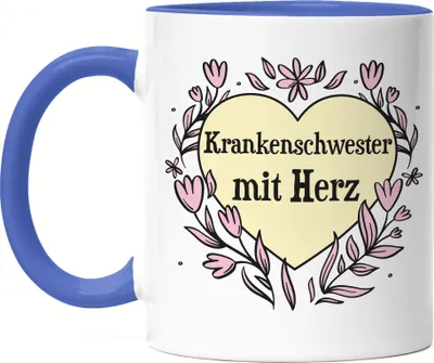 Produktbild von Krankenschwester mit Herz Tasse Blau Geschenkidee Zum Danke Sagen Beste Krankenschwester