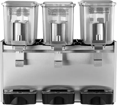 Zdjęcie produktu dla Dozownik Mrożonych Napojów Slushie 12 L 3 Zbiorniki z termostatem