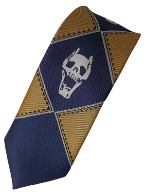 Produktbild von Kira-Yoshikage Cosplay-Krawatte mit Totenkopf-Dekor, Uni, weich und bequem, Rollenspiel-Requisite aus Polyester, JoJos Bizarre Adventure Anime, Krawatte für Erwachsene für Partys
