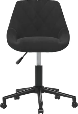 Imagen del producto de Silla de comedor giratoria, color negro, tapizada en terciopelo, marca vidaXL