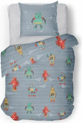 Obrázok produktu pre Súprava obliečok Roupillon robot tmavosivá 140 x 200 cm 2 kusy