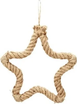 Produktbild von Metallstern, umwickelt mit Juteseil, wählbar in den Größen 25 bis 50cm | Dekostern aus Jute, Größe:30 cm