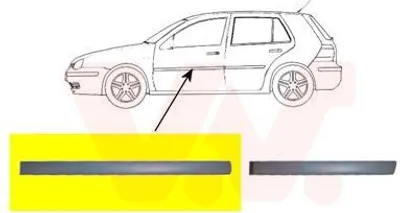Produktbild von VAN WEZEL Zierleiste für die Tür Vorne Links Leiste für VW Golf IV Schrägheck (1J1) 5888403
