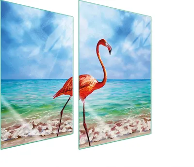Produktbild von Glasschutzplatte Für Küche 2X35X52 Flamingo