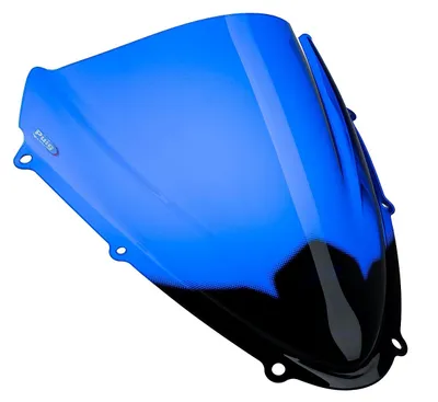 Imagen del producto de Cúpula Puig Z-Racing, color azul, dimensiones 350x325 mm, homologada ABE para Suzuki