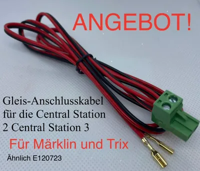 Produktbild von Gleisanschlusskabel für Märklin kompatibel mit E611719 E120723 C.S. 2 3 booster