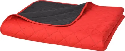 Produktbild von Best Möbel Gesteppte Wende-Tagesdecke Rot and Schwarz 170x210 cm - Bettwäschen Cloris Neu5104835 1parcel