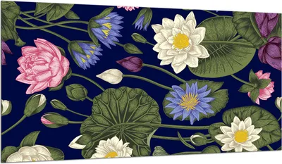 Produktbild von Herdabdeckplatte Glaskeramikkochfeld-Abdeckung Spritzschutz Glas 90x52 Blumen